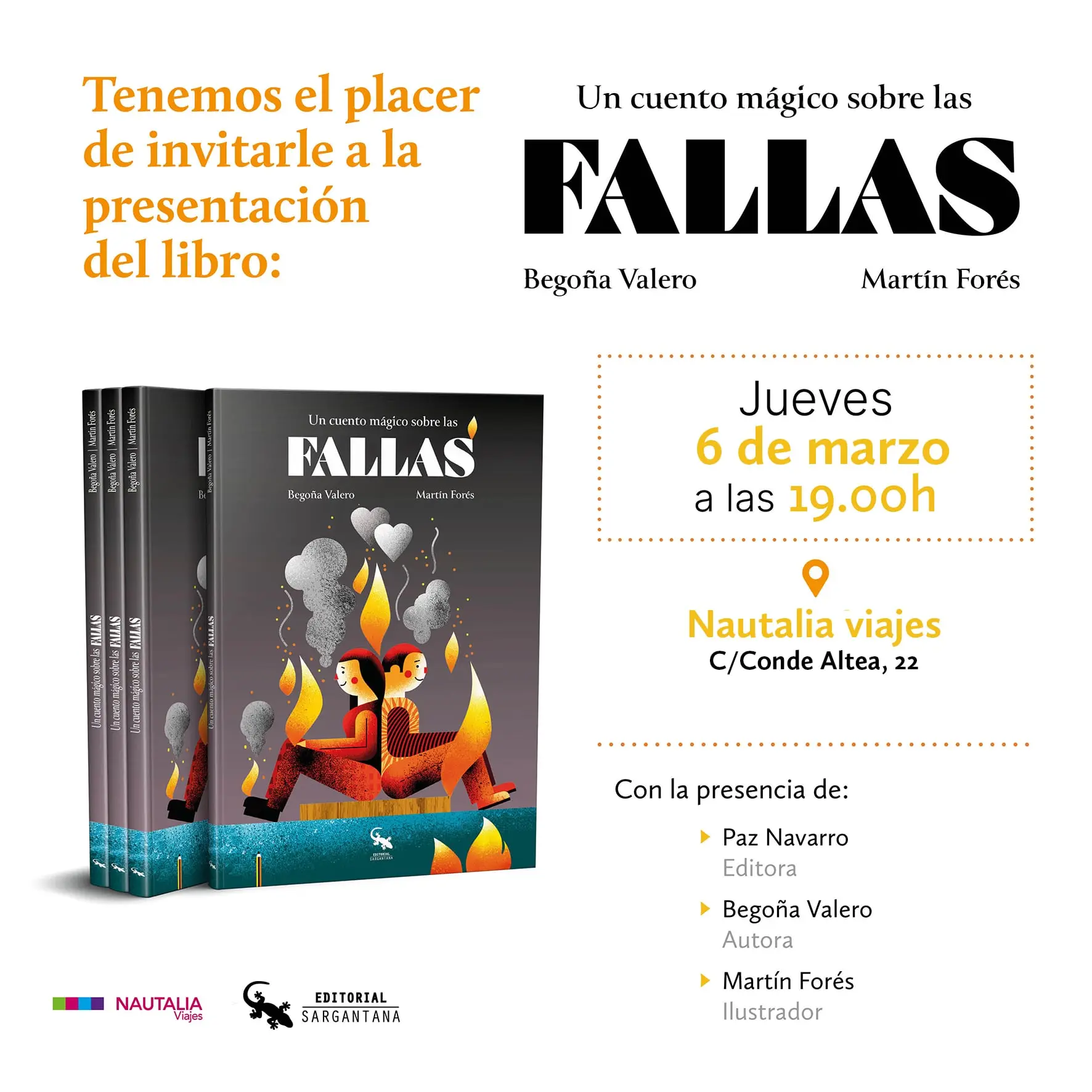 Presentación en Nautalia viajes de "Un cuento mágico sobre las Fallas" de Begoña Valero, ilustrado por Martín Forés (foto 4)
