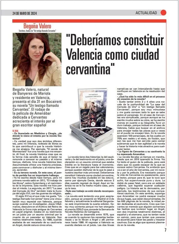 Deberíamos constituir Valencia como ciudad cervantina (foto 1)