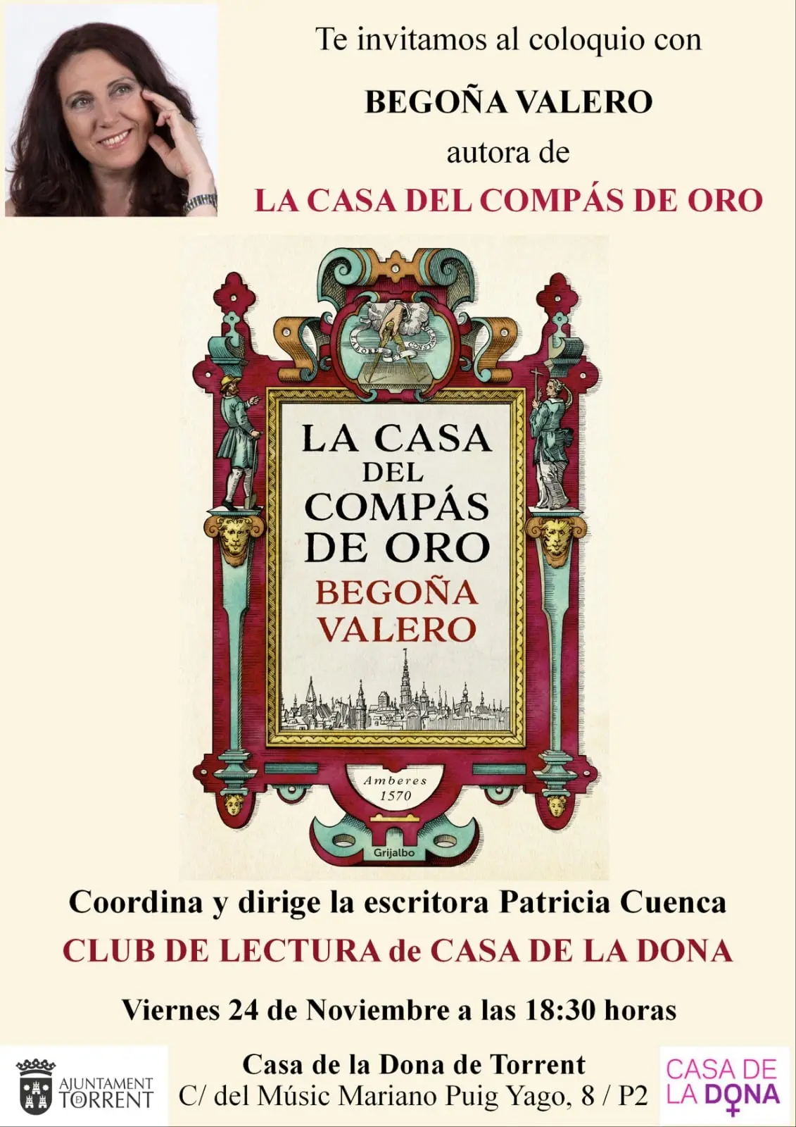 El Club de lectura de la Casa de la Dona de Torrent analiza la novela La casa del Compás de Oro de Begoña Valero (foto 1)